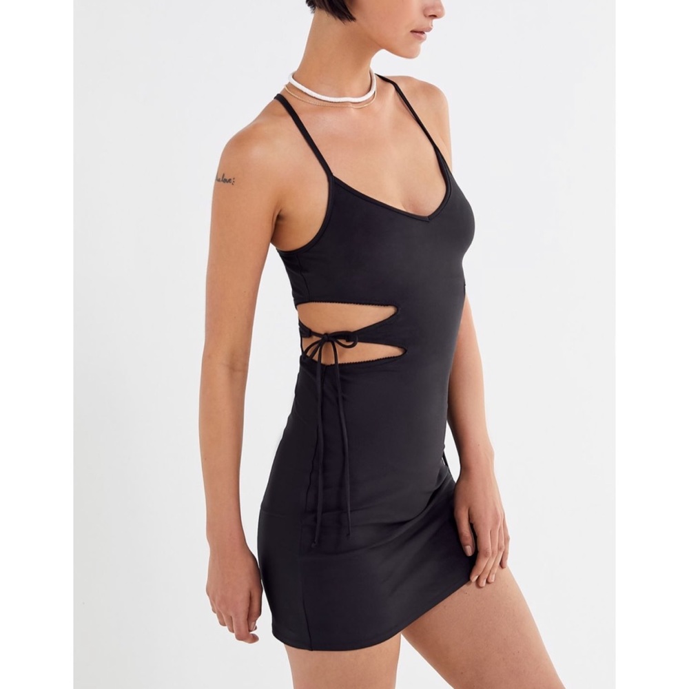 UO Side-Tie Cutout Mini Dress